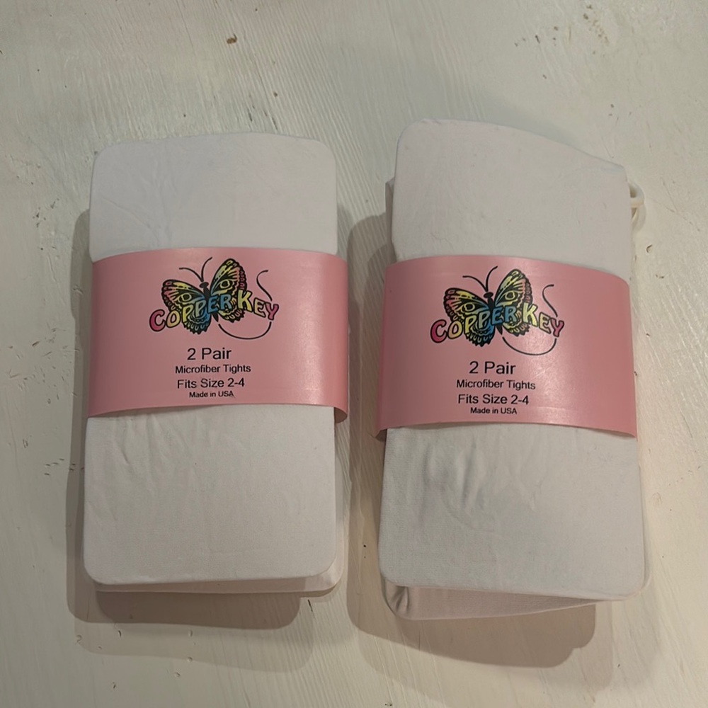 Copper Key White Microfiber Tights
